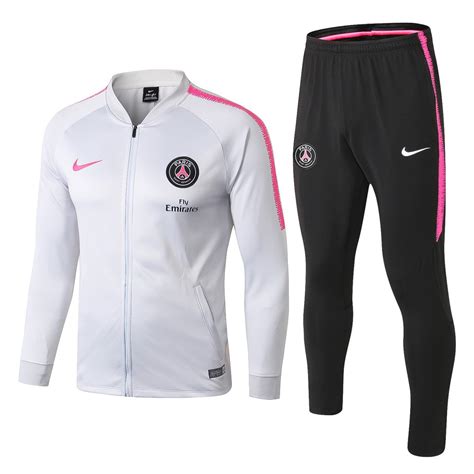 Conjunto Nike Paris Saint Germain 2019 Branco E Rosa