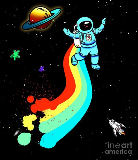 Space Rainbow Digital Art By Mark Ashkenazi Pixels