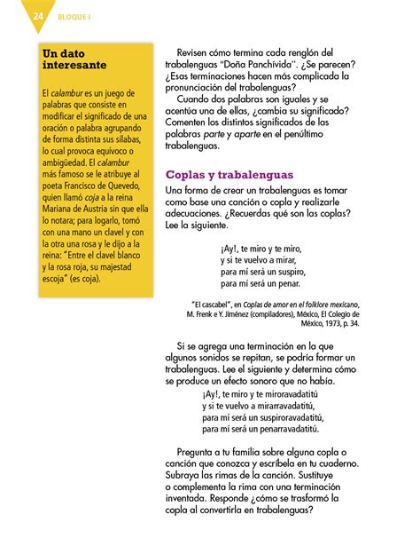 Es cómodo y fácil leer desde el móvil. Español Cuarto grado 2017-2018 - Página 24 - Libros de Texto Online