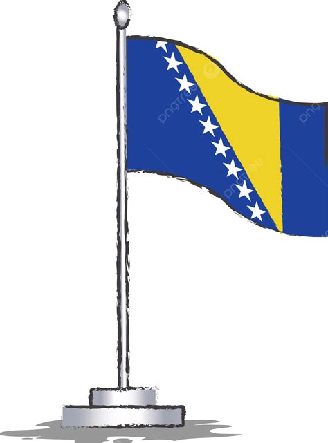 Ilustração Vetorial De Bandeira Da Bósnia Herzegovina Png Bósnia