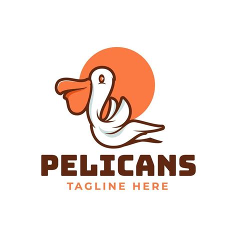 Pelican Logo Mascot Cartoon Illustrations 8104597 Vector Art At Vecteezy