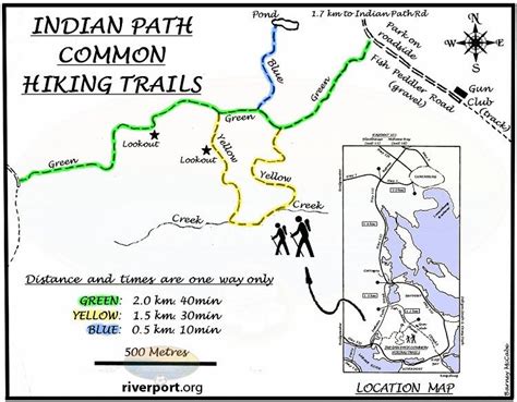 The Indian Path Commons Hiking Trails Indian Path Common Has Three