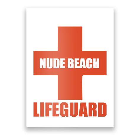 nude beach lifeguard poster teeshirtpalace