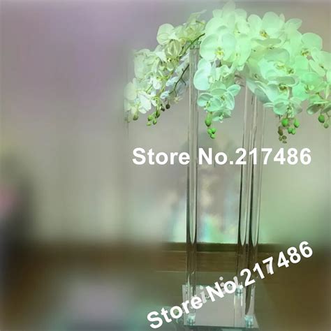 New Style Wedding Acrylic Crystal Flower Vase Column Stand For Wedding