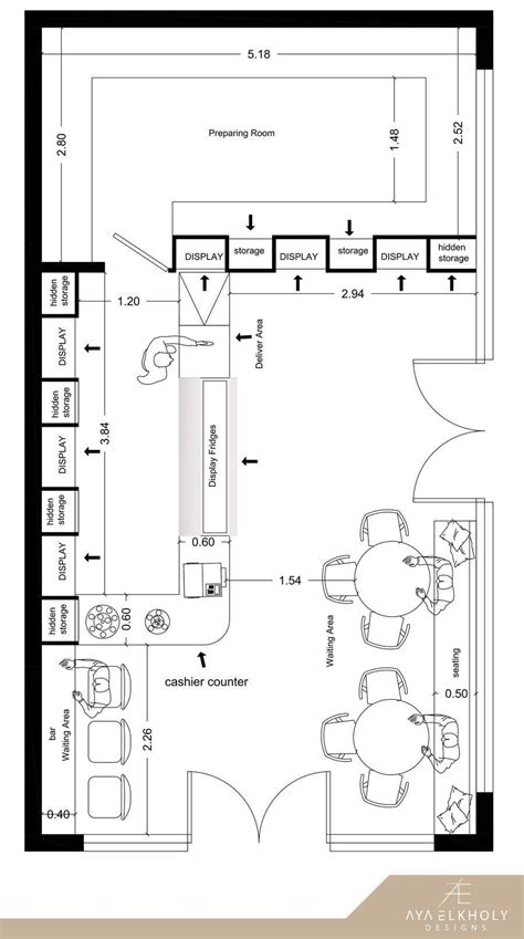 Entry By Ayaelkh Ly For Chocolate Sweets Shop Interior Layout