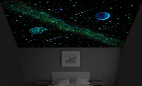 Glow In The Dark Space Mural Space Ceiling Ceiling Stars Etsy In 2021
