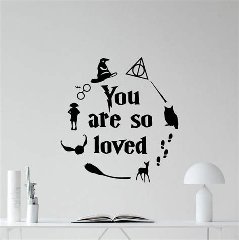 Harry Potter Wall Decal You Are So Loved Sign Quote Walt Disney Poster