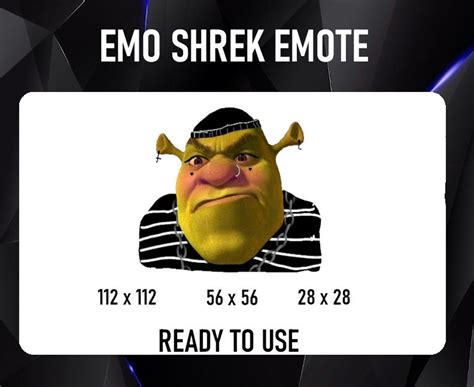 Emo Shrek Emote For Twitch Discord Or Youtube Etsy