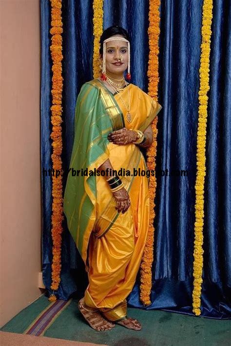 Fashion World The Marathi Bride In Yellow Nauvari Saree