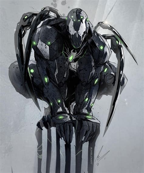 ‘iron Venom Last Sketch For Tonight Venom Ironman Symbiote