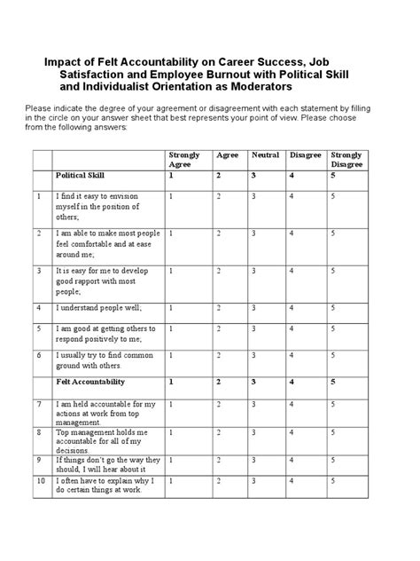 5 Point Likert Scale Survey Psychology And Cognitive Science