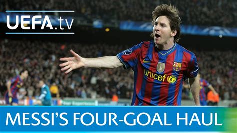 Messi Scores Four Goals Barcelona V Arsenal In 2010 Youtube