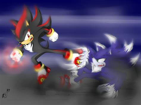 Sonic Werehog Vs Shadow 123 Sonic Sonic And Shadow Shadow The Hedgehog