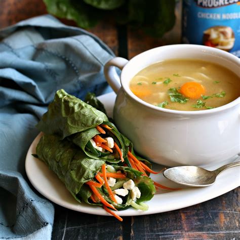 Hungry Couple Soup And Salad Wraps Dinner
