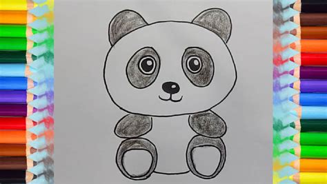 How To Draw A Cute Panda Easy Animals To Draw For Kids