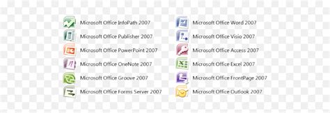 Microsoft Office 2007 Logos Found Vertical Pngoffice 2007 Icon