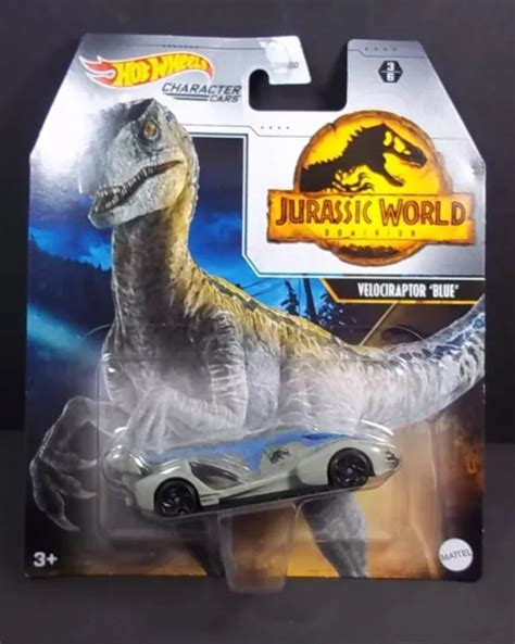 Hot Wheels Jurassic World Dominion Velociraptor Blue 36 New 995