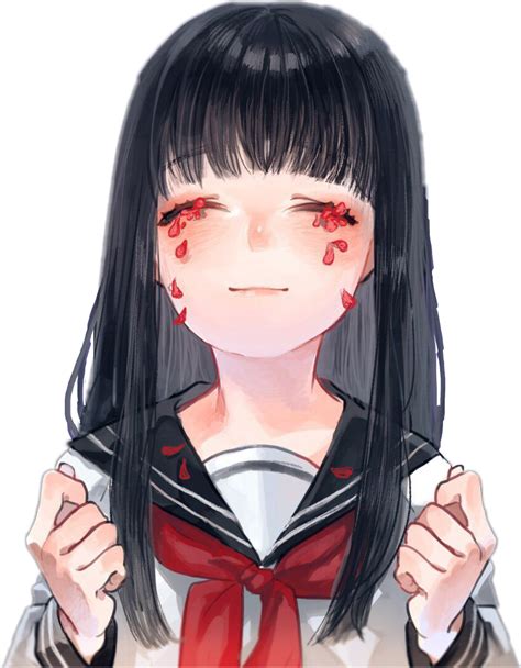 Black Hair Anime Girl Png Free File Download Png Play