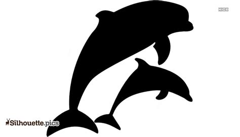 Cute Dolphins Silhouette Vector Clipart Images Pictures
