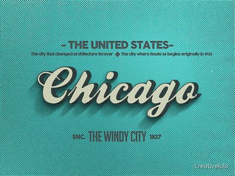 Vintage Chicago By Creativelolo Redbubble