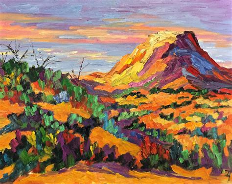 "Big Bend Valley," original 11 x 14 inch oil painting by Liz Zornes