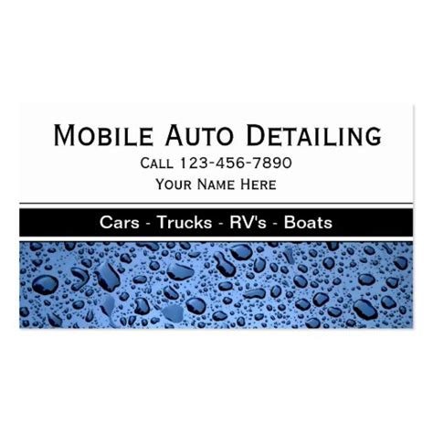 15% off with code zazpartyplan. Auto Detailing Business Cards | Zazzle