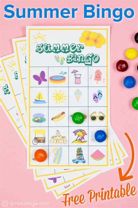 Summer Bingo Game With Free Printables Bingo Printabl