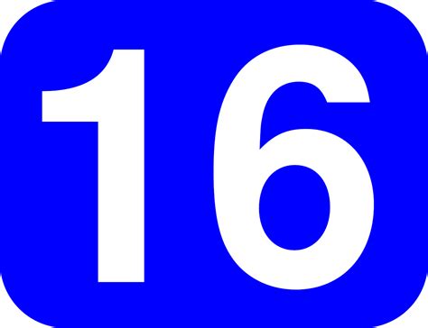 Number Sixteen 16 Free Vector Graphic On Pixabay