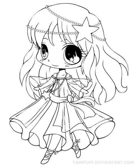 Kasumi Art Trade Lineart By Yampuff Chibi Coloring Pages Colouring
