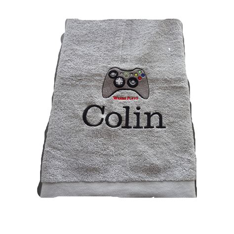 Personalised Bath Towel Xbox Controller Beautifully Etsy