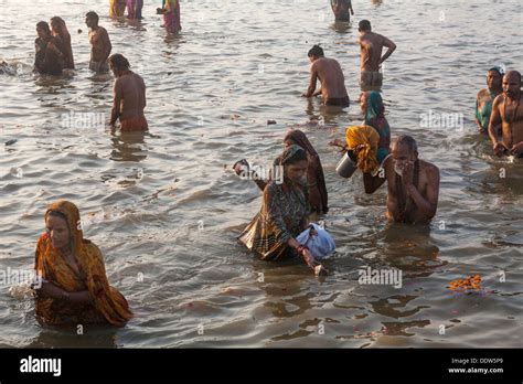 Devotes And Pilgrims Taking Holy Dip In Ganga During The Auspicious Day