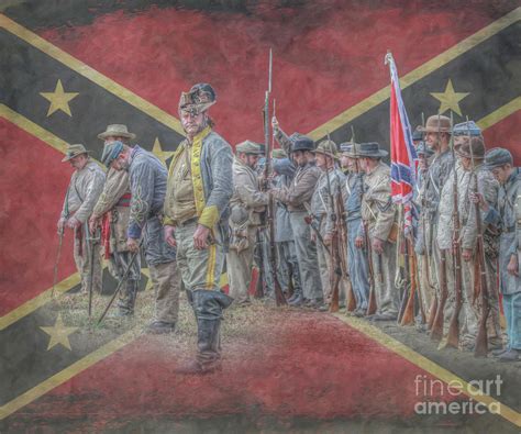 Confederate Soldiers On Flag Digital Art By Randy Steele Fine Art America