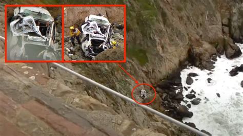 Tesla Passengers Survive Foot Plunge Off Cliff At Devils Slide