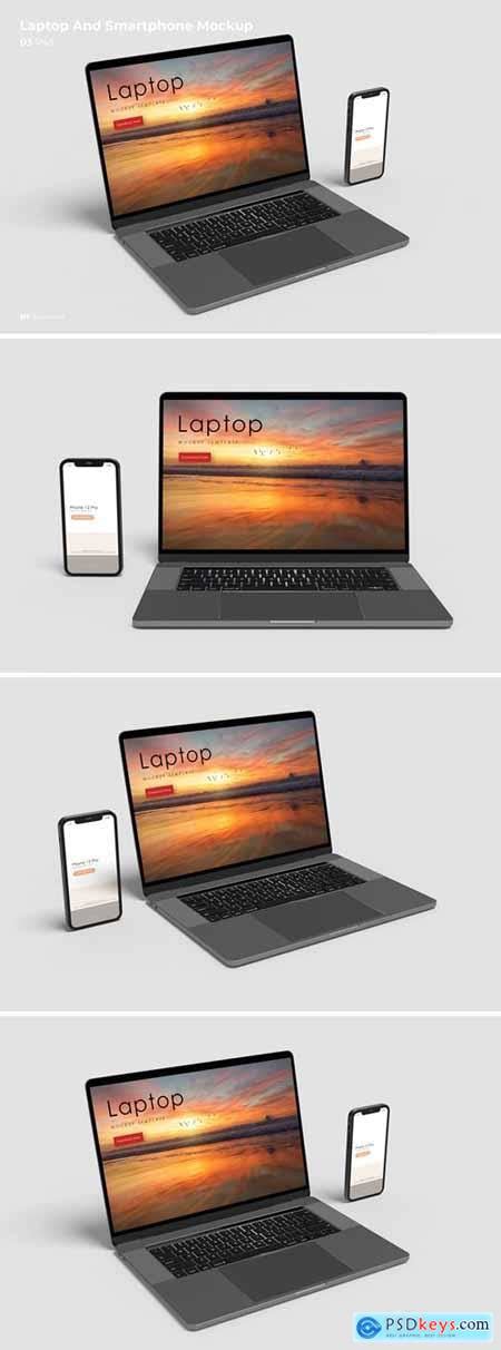 Laptop And Smartphone Mockup Free Download Photoshop Vector Stock