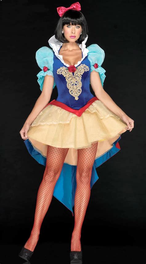 Manufactory Cheap Price Snow White Costume Adult Dexlue A Line Ball