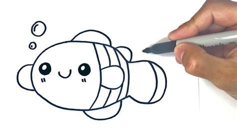 How To Draw A Kawaii Fish For Kids Kawaii Drawings