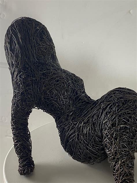 Black Wire Modern Sculpture Of A Lascivious Woman For Sale At 1stdibs