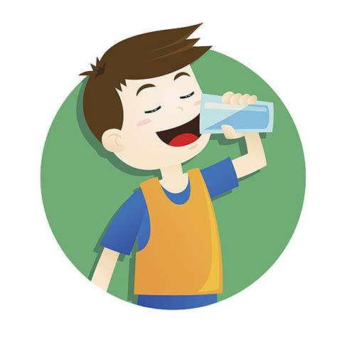 Boy Drinking Water Illustrations Royalty Free Vector Graphics And Clip