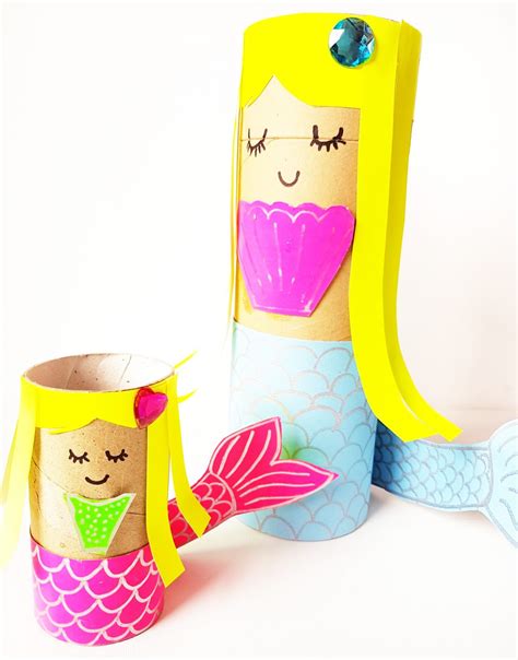 How To Make Mermaid Craft Using Paper Roll