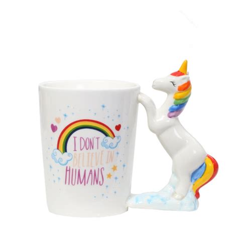 1pcs Unicorn Mugs Cartoon Porcelain 3d Handpainted Ceramic Cute Funny