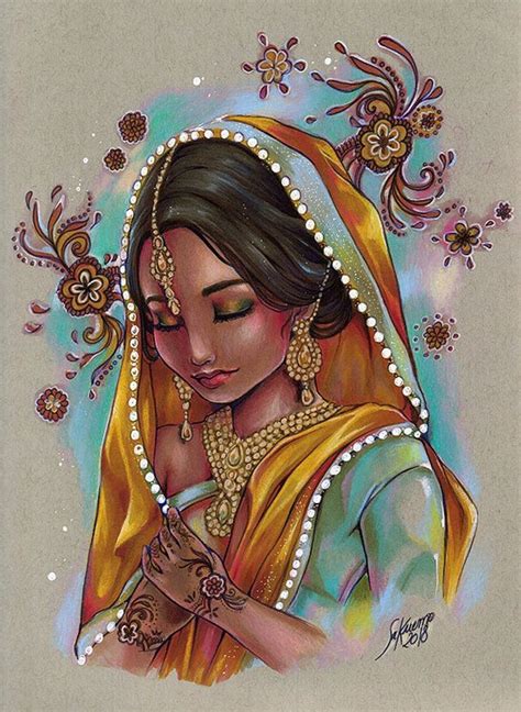 Art Print Photo Ravija Beautiful Hindi Indian Portrait Woman Saari
