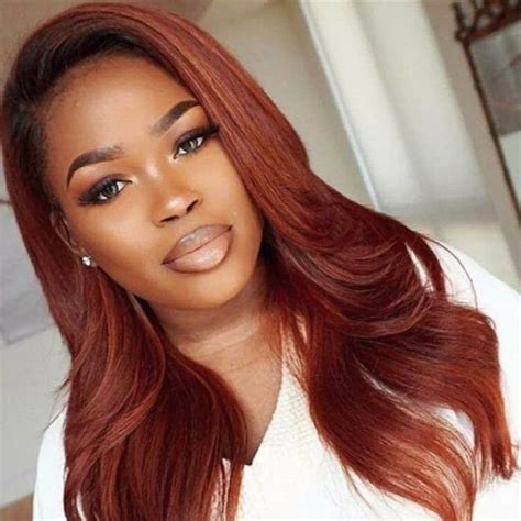 This is a dark auburn hair color combined with a bit of glossy fresh chestnut on top. Auburn Brown Hair Color On Black Women in 2020 | Hair ...