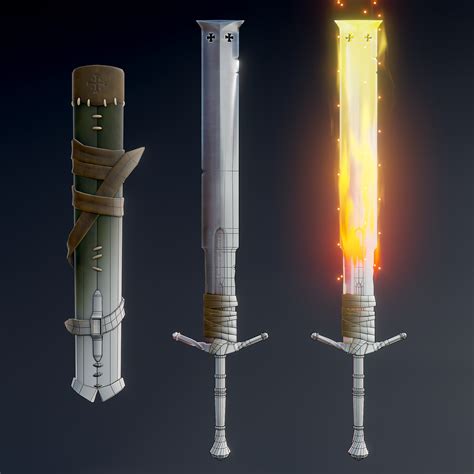 Artstation Stylized Fire Sword