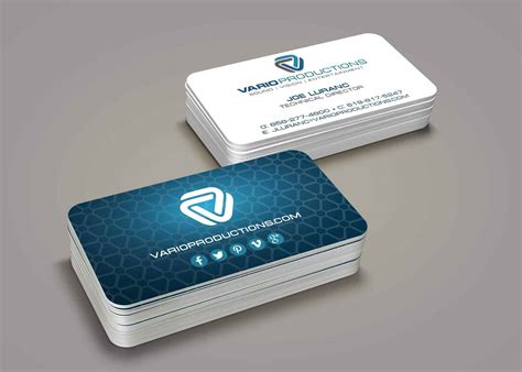 100 starting at $19.00 additional fee for printed backsides. Design & Print Custom Business Cards For Vario Productions ...