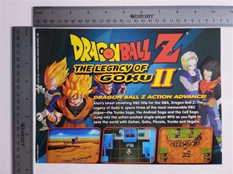 Dragonball Z Legacy Goku Ii 2 Authentic Print Advertisement Game