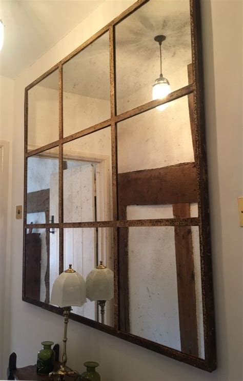 Large Panelled Window Mirror Bringing Light And Space Illusion To Our