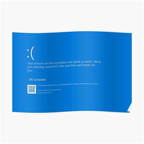 Windows Bsod Blue Screen Of Death Poster For Sale By Eliweitz