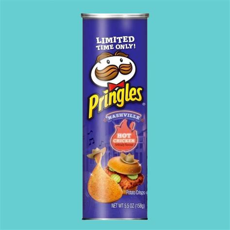 A Can Of Pringles On A Blue Background