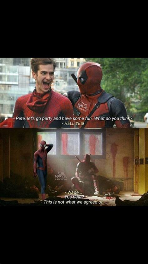 Deadpool X Spiderman Deadpool Funny Funny Marvel Memes Dc Memes Avengers Memes Marvel