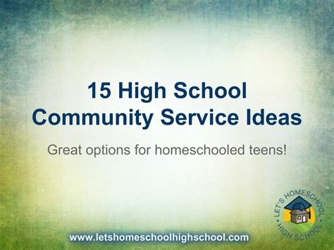 15 Community Service Ideas For Teens Youtube